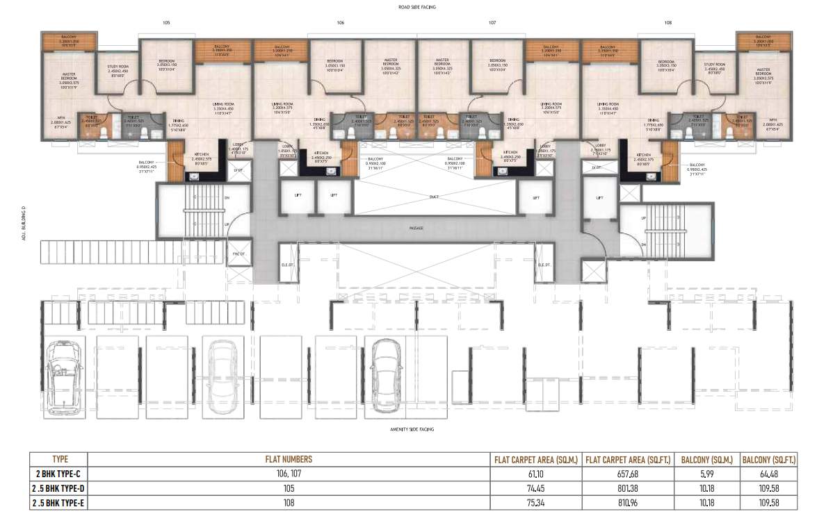  life republic sector r22 22nd avenue atmos phase i E Building Cluster Plan For 1st Floor