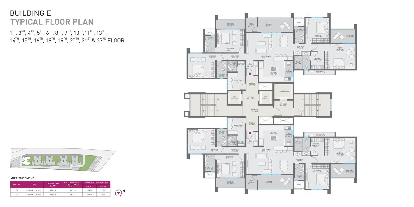  nirman cosmopolis Building E Cluster Plan