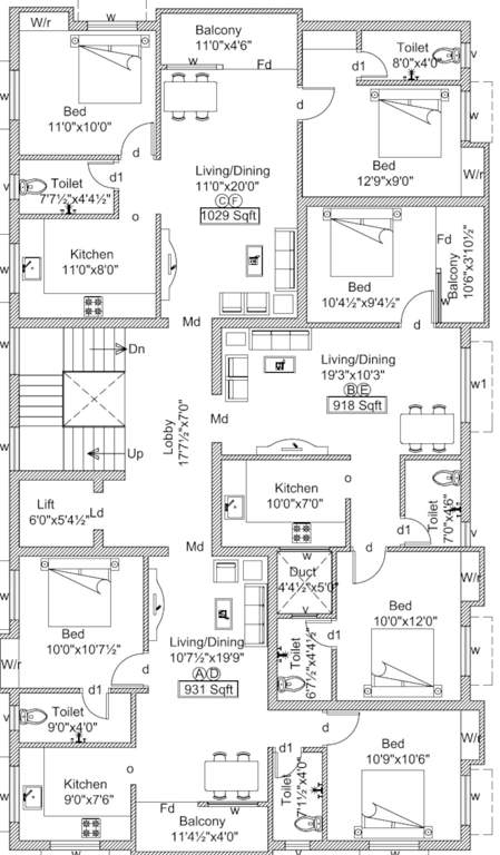  brindhavanam flats Brindhavanam Flats Cluster Plan From 1st To 2nd Floor