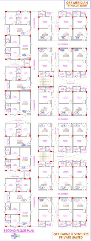  the meridian studio appartments The Meridian Studio Appartments Cluster Plan for 2nd Floor