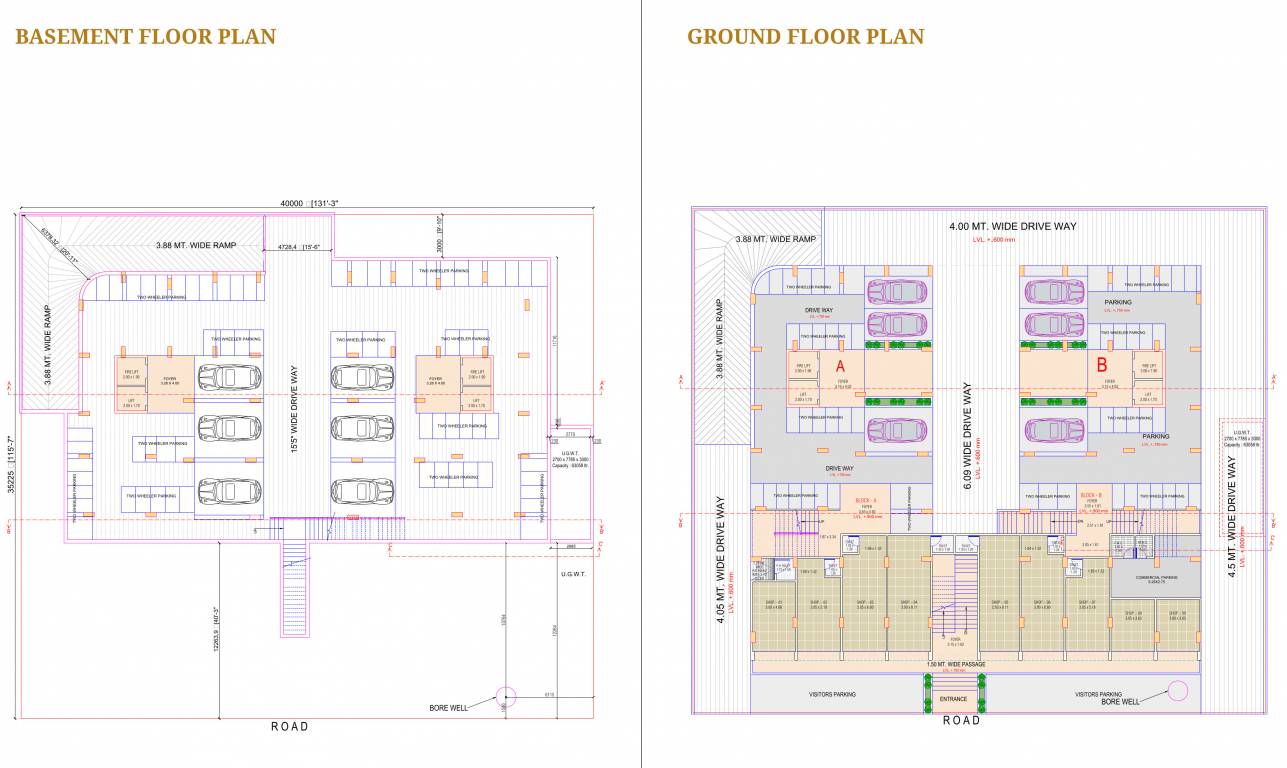  shivansh ashray Block A And B Cluster Plan for ground Floor