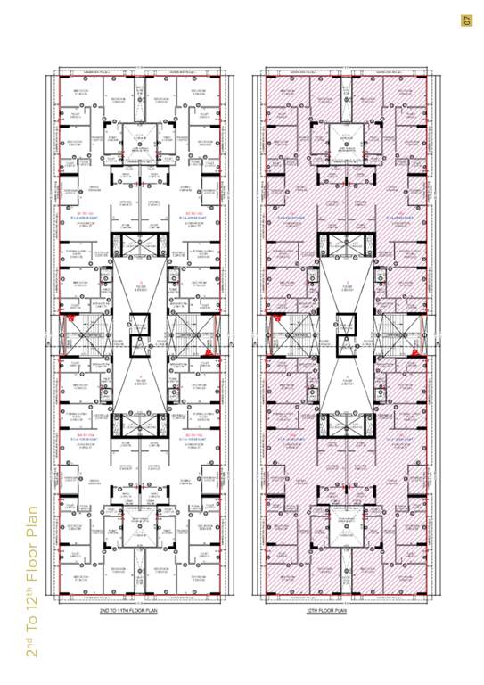  the altitude Block A And B Cluster Plan from 2nd to 12th Floor