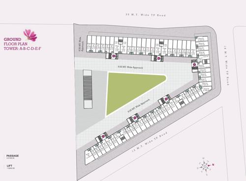  shree-siddheshwar-hollyhock Block A,B,C,D,E & F Ground Floor Cluster Plan