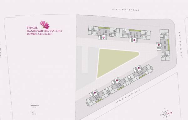  shree-siddheshwar-hollyhock Block A,B,C,D,E & F Typical Cluster Plan