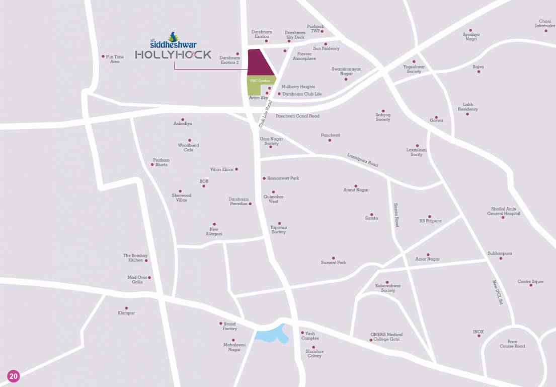 shree siddheshwar hollyhock Location Plan