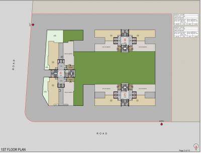  orchid-gold Block A,B & C Cluster Plan for 1st Floor