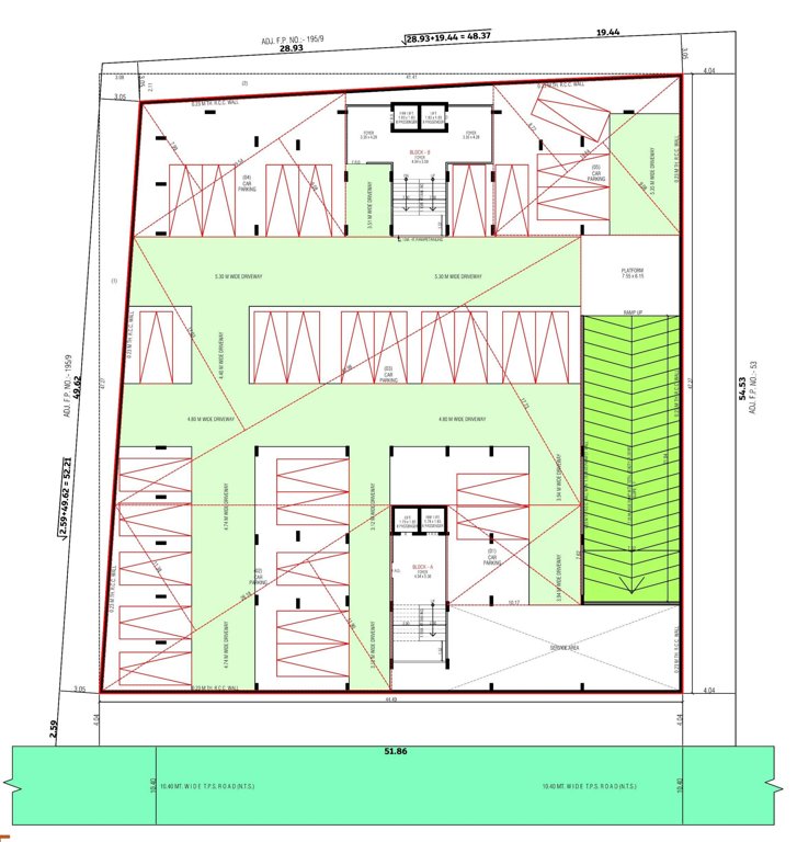  north view symphony Block A & B Basement Floor Cluster Plan
