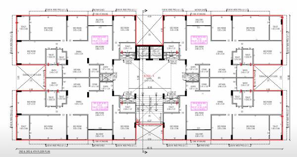 north-view-symphony Block A Cluster Plan from 2nd to 4th Floor