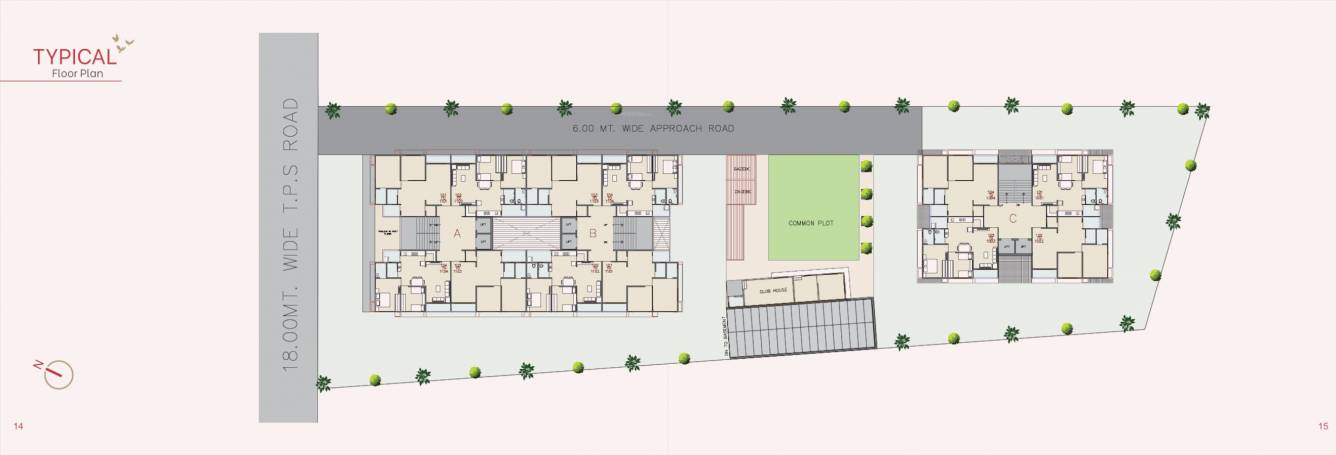  malhar residency Block A,B & C Cluster Plan