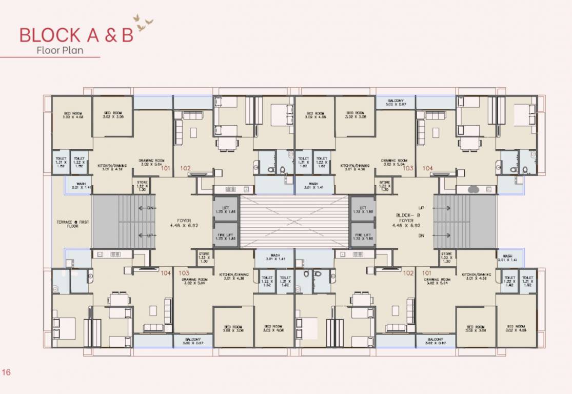  malhar residency Block A & B Cluster Plan