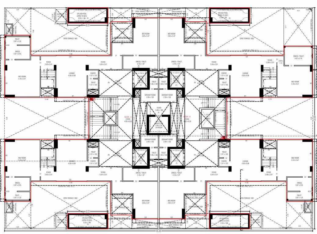  apricus Block A And B Cluster Plan For Upper Pent House
