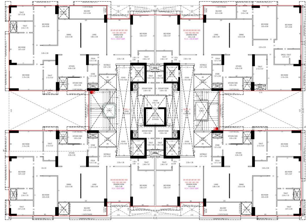  apricus Block A And B Cluster Plan From 3rd To 11Th And 15th Floor