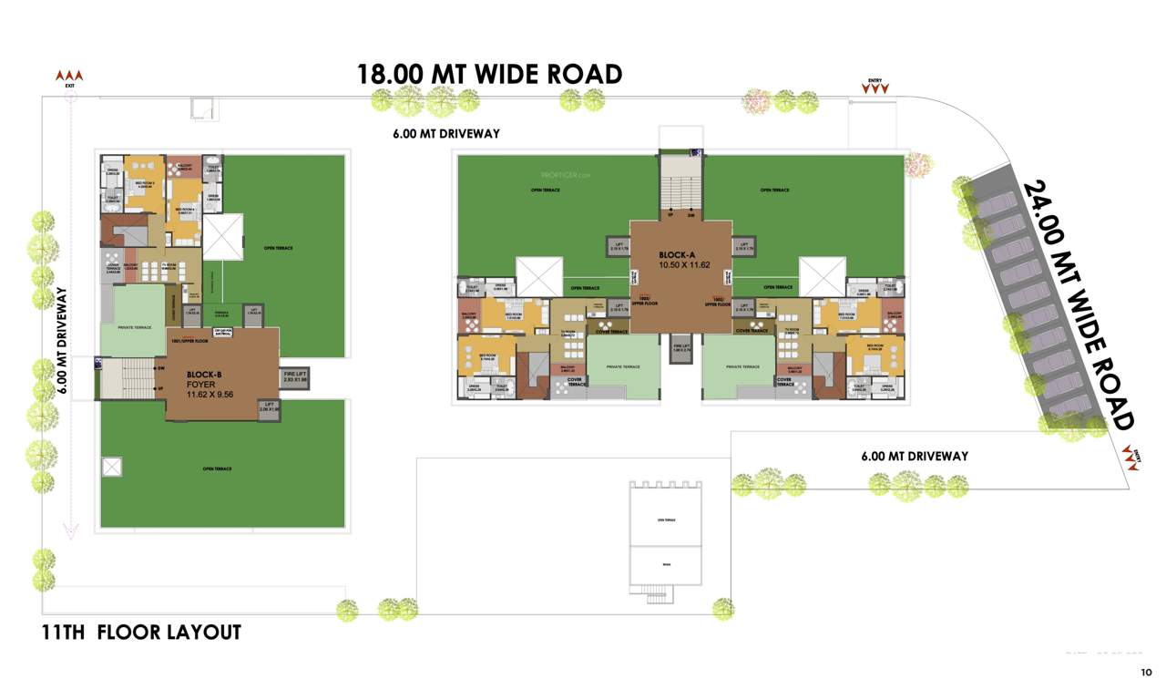  the palladia Block A And B Cluster Plan for 11th Floor