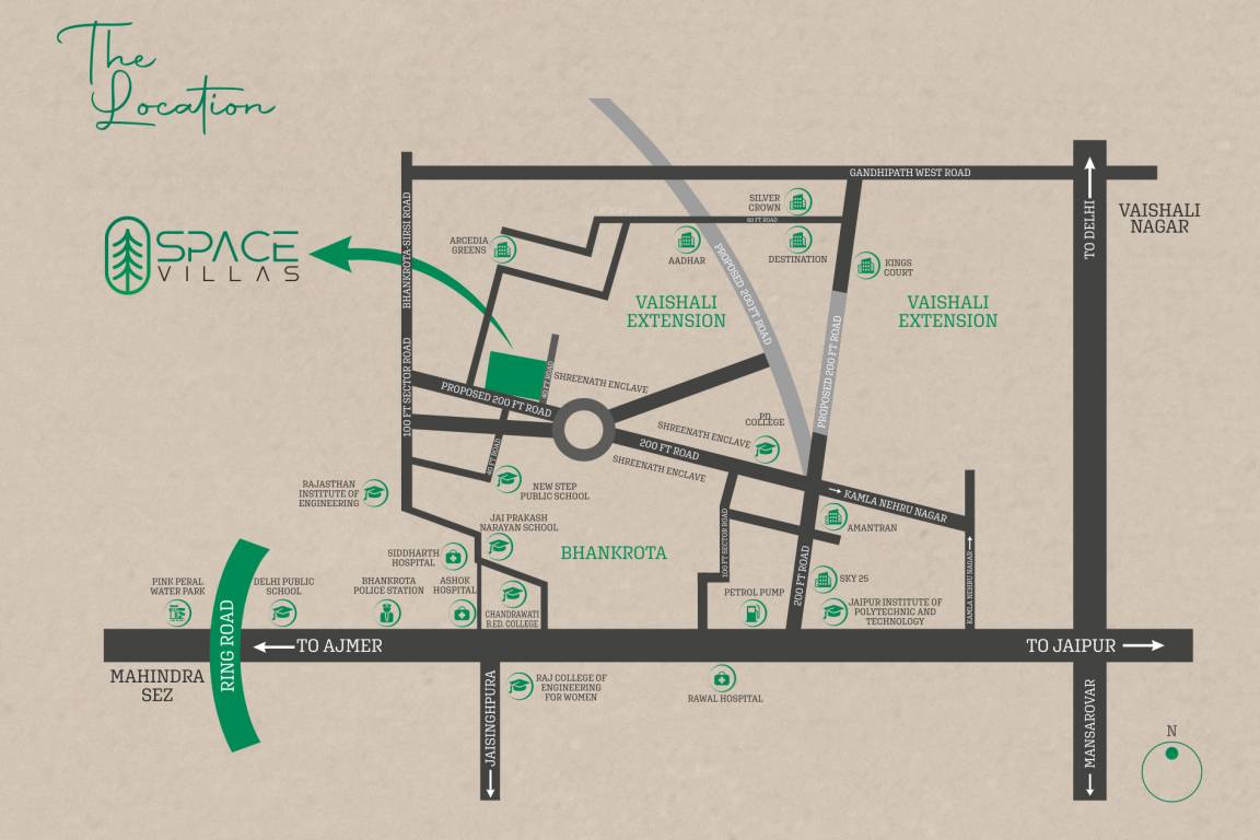  space villas Location Plan