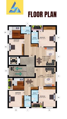  ganabathy-illam Ganabathy Illam Cluster Plan from 1st to 3rd Floor