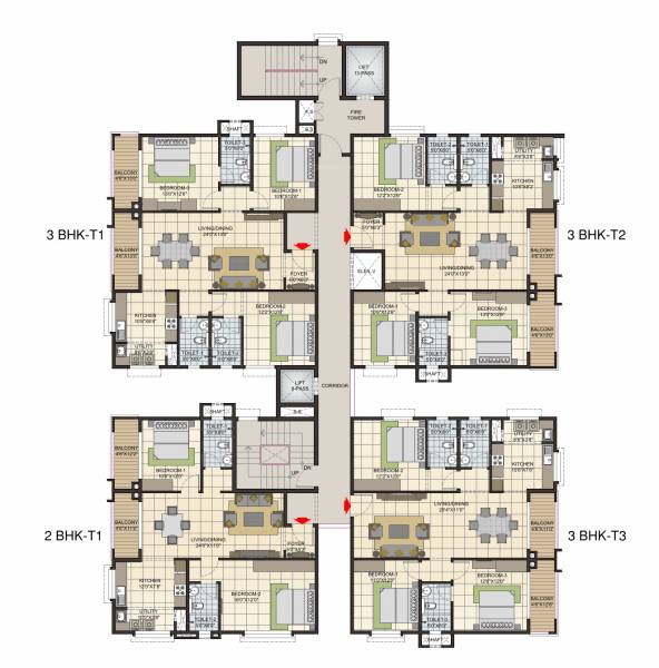  hermitage Tower - 1 Cluster Plan