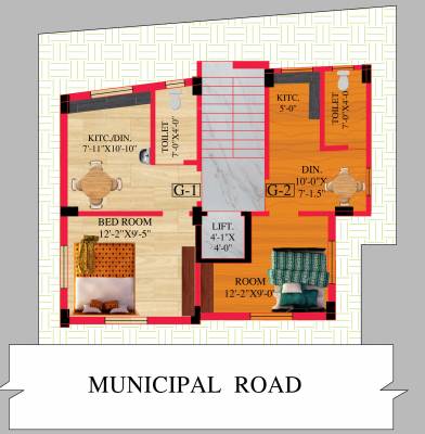  apartment-3 Apartment 3 Cluster Plan For Ground Floor