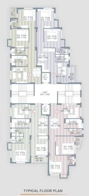  orchid estate Tower 1 Cluster Plan