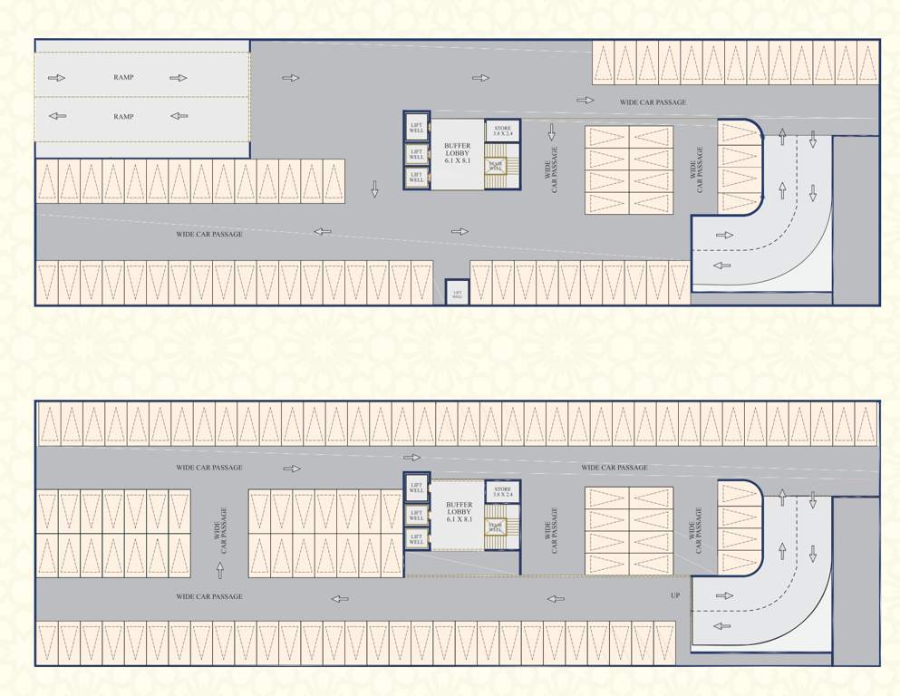 elegant business square Elegant Business Square Cluster Plan for Basement 1 and 2 Floor