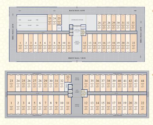  elegant-business-square Elegant Business Square Cluster Plan from ground to 3rd Floor