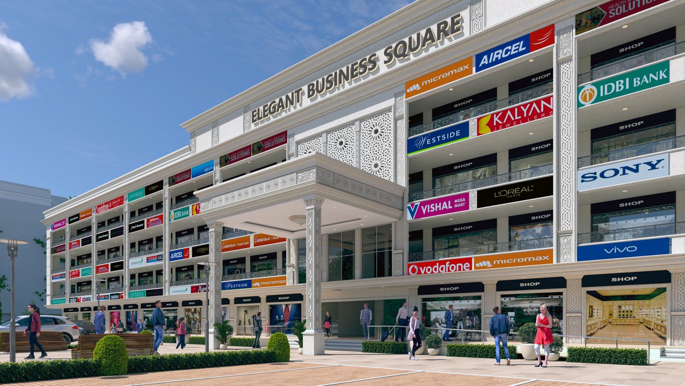 elegant business square Elevation
