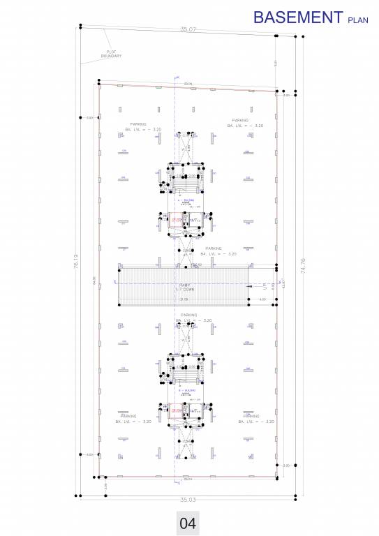  saundarya twin Tower 1 And 2 Cluster Plan for Basement Floor