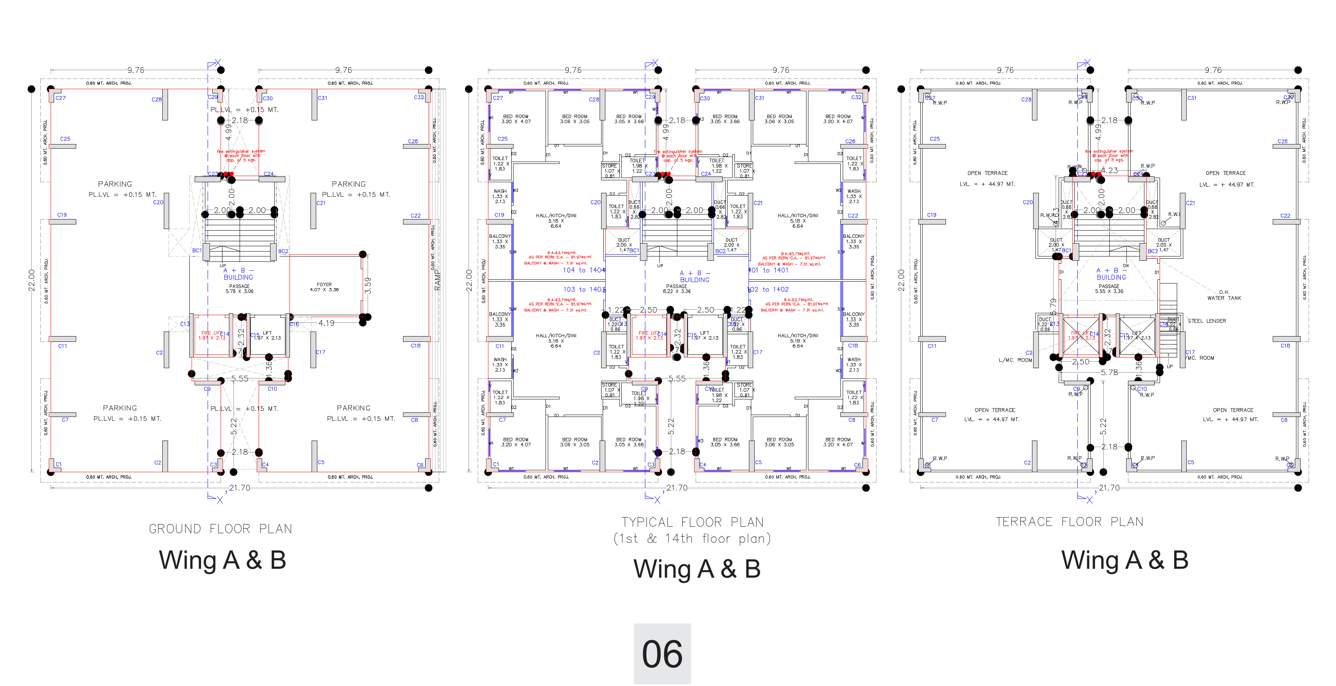  saundarya twin Tower 1 And 2 Cluster Plan from ground to 14th Floor