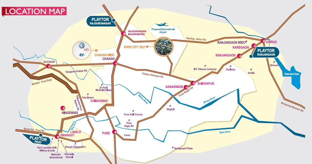  playtor ranjangaon midc phase 4 Location Plan