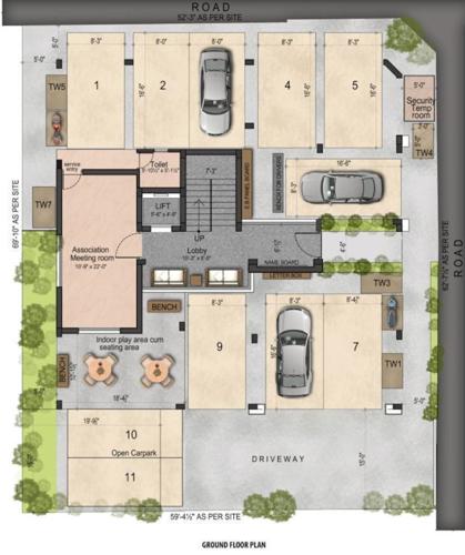  auroville Auroville Cluster Plan for ground Floor