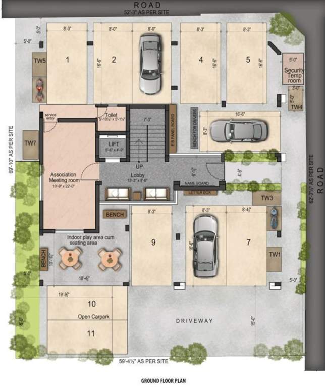  auroville Auroville Cluster Plan for ground Floor