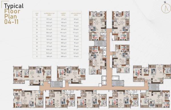  white-meadows Oceanus White Meadows Cluster Plan from 4th to 11th Floor