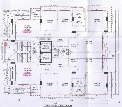  sakina-orchid Sakina Orchid Cluster Plan for 1st Floor