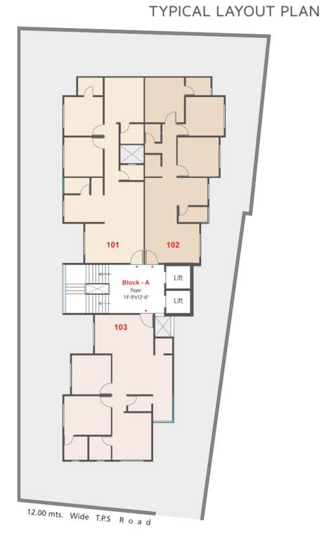  bhagyalaxmi apartment One Cluster Plan from 1st to 7th Floor