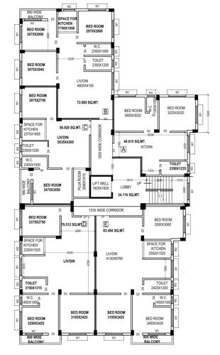  home-green-apartment-9 Home Green Apartment 9 Cluster Plan from 1st to 4th Floor