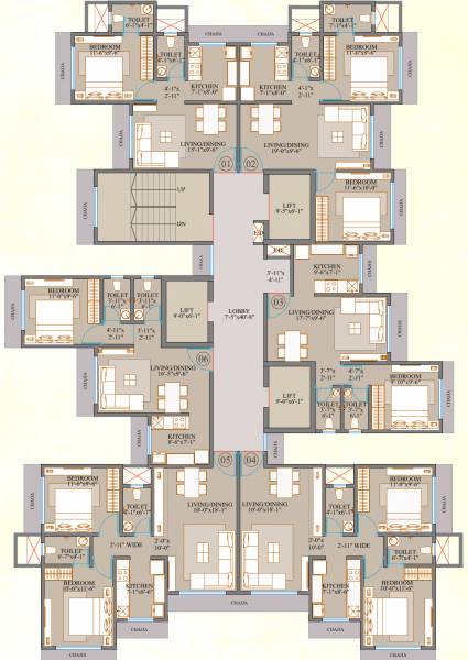  jaykant-bliss Jaykant Bliss Cluster Plan For Typical Floor Plan