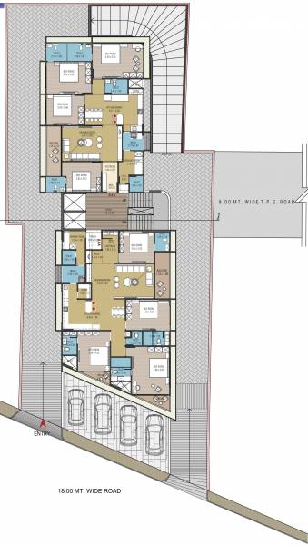  vibgyor Tower 1 Typical Cluster Plan
