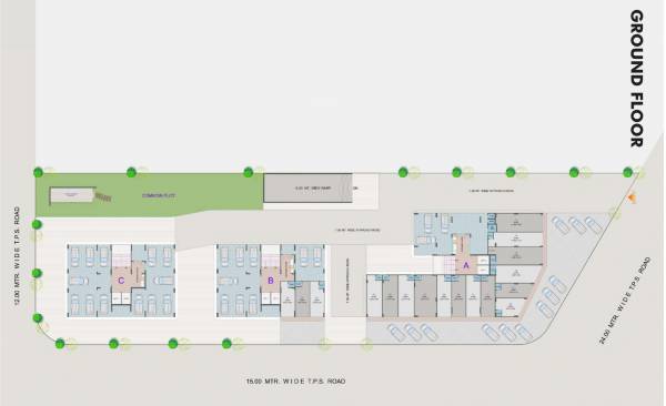 radhe-parijat A, B, C Ground Cluster Plan