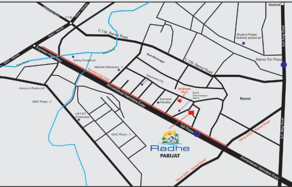  radhe-parijat Location Plan