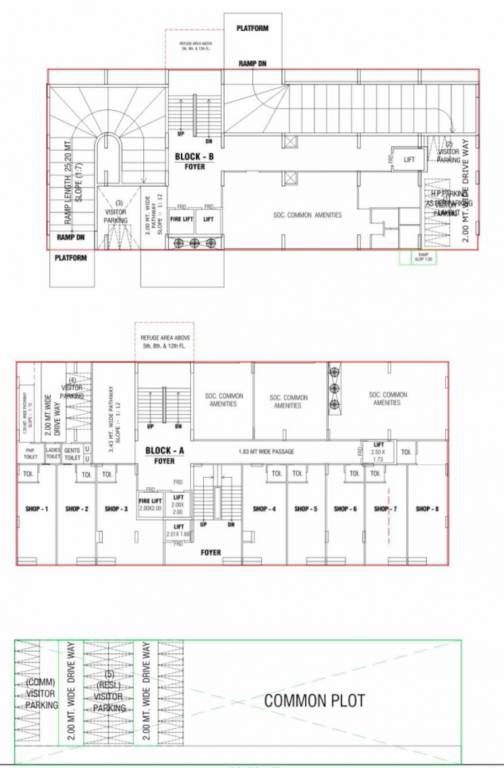  rise Block A And B Cluster Plan For Ground Floor