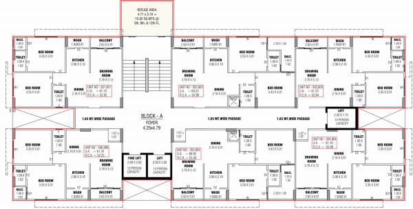  rise Block A Cluster Plan From 5th And 8th Floor