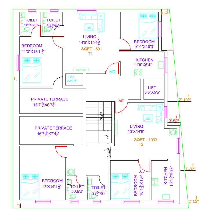  ideal homes phase 2 Ideal Homes Phase 2 Cluster Plan for 3rd Floor