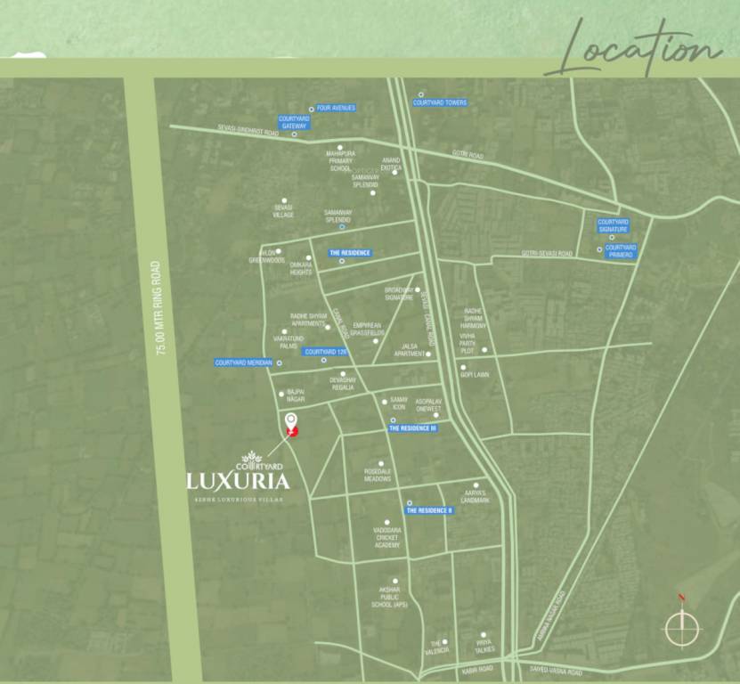  courtyard luxuria Location Plan