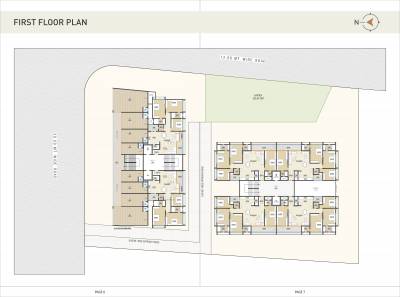  highend Block A And B Cluster Plan for 1st Floor