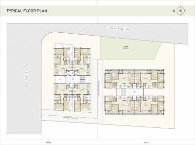  highend Block A And B Cluster Plan for Typical Floor