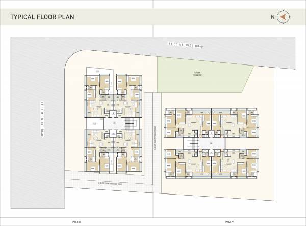  highend Block A And B Cluster Plan for Typical Floor