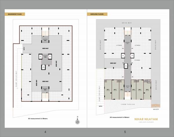  nihar-nilayam Block A And B Cluster Plan for Basment And Ground Floor