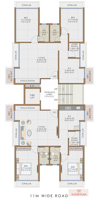  apex paradise Apex Paradise Cluster Plan for 1st Floor