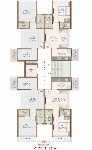  apex-paradise Apex Paradise Cluster Plan for 7th Floor