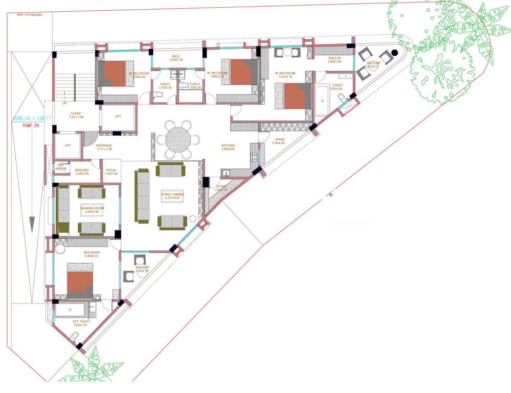  stones Stones Cluster Plan from 1st to 7th Floor
