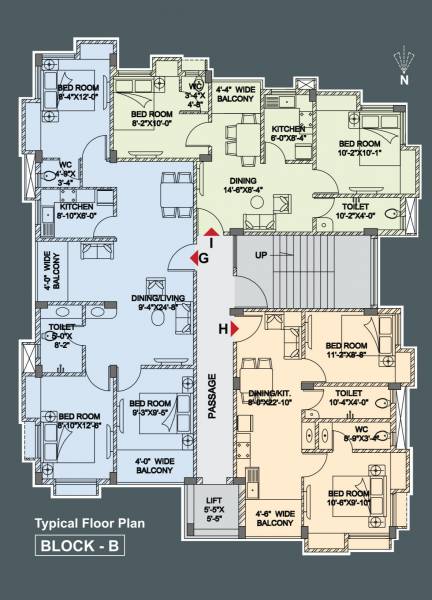  gitasree-apartment Block B Cluster Plan from 1st to 4th Floor